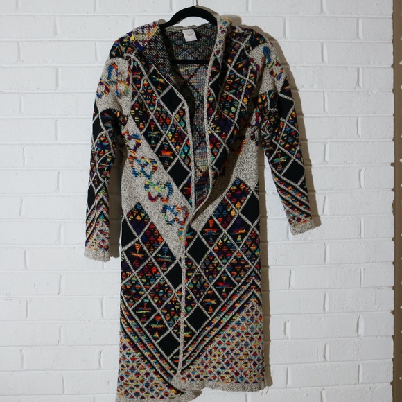 northern angel Sweaters - Northern Angel Multicolor Hooded Duster Sweater